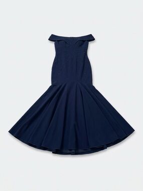 Alexander by Daymor Navy Beaded Formal Evening Gown Size 10